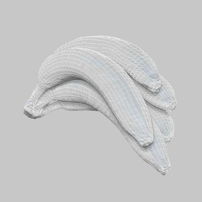 Banana bananas - bananas Low-poly 3D model_8