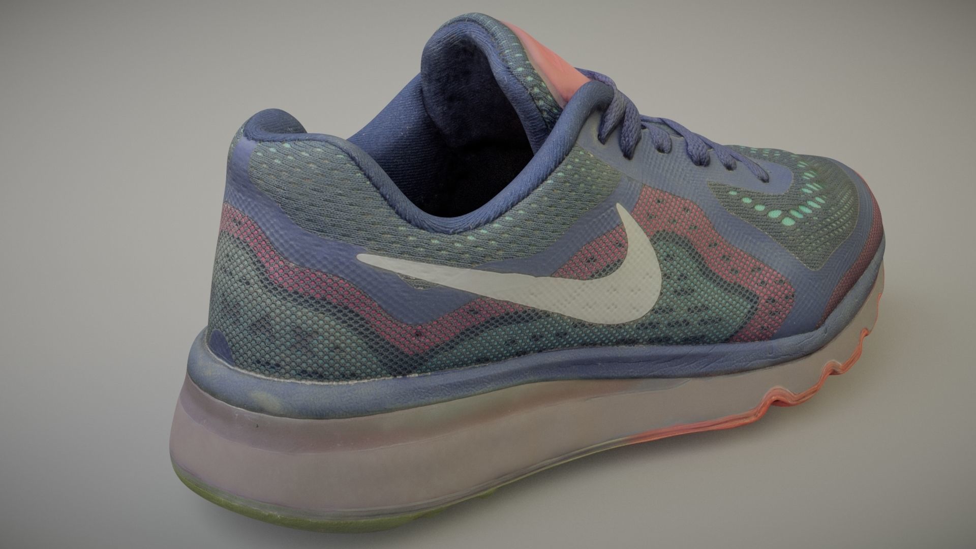 Worn Nike Air shoe low poly 3D model Low-poly 3D model_2