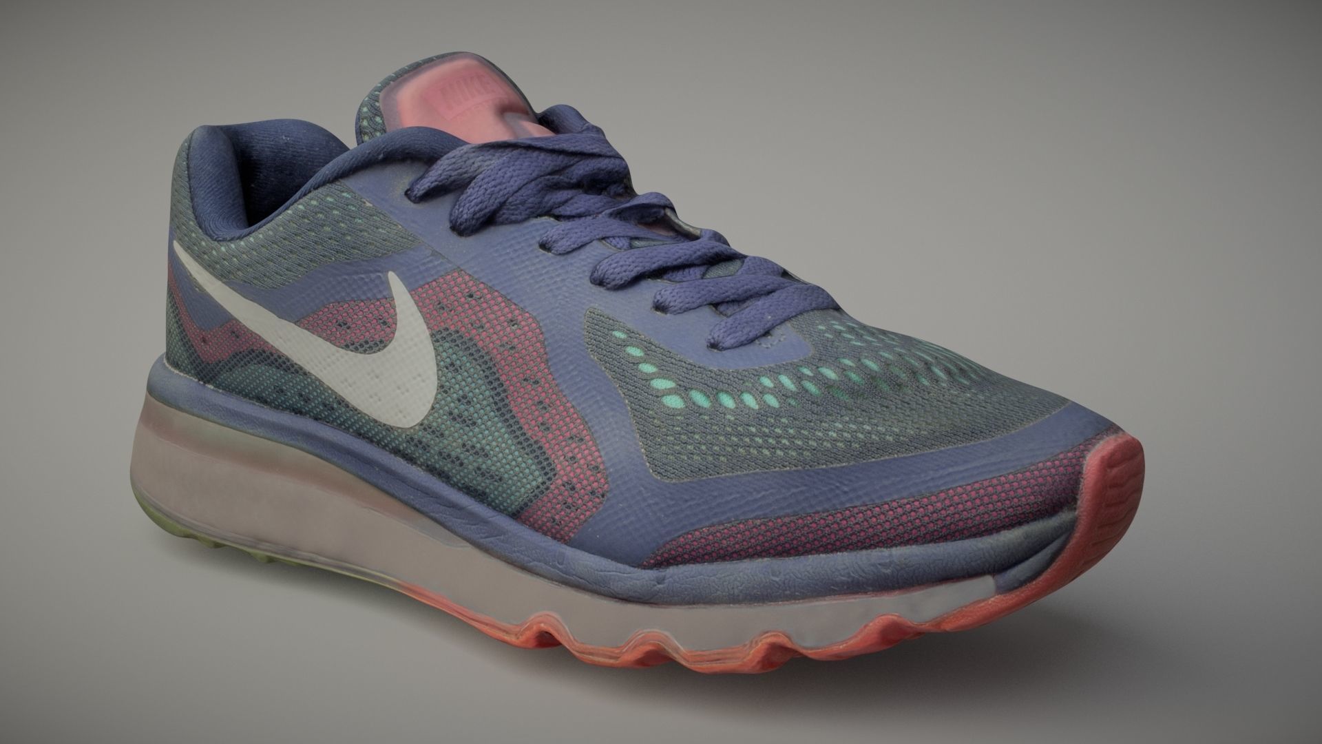 Worn Nike Air shoe low poly 3D model Low-poly 3D model_1