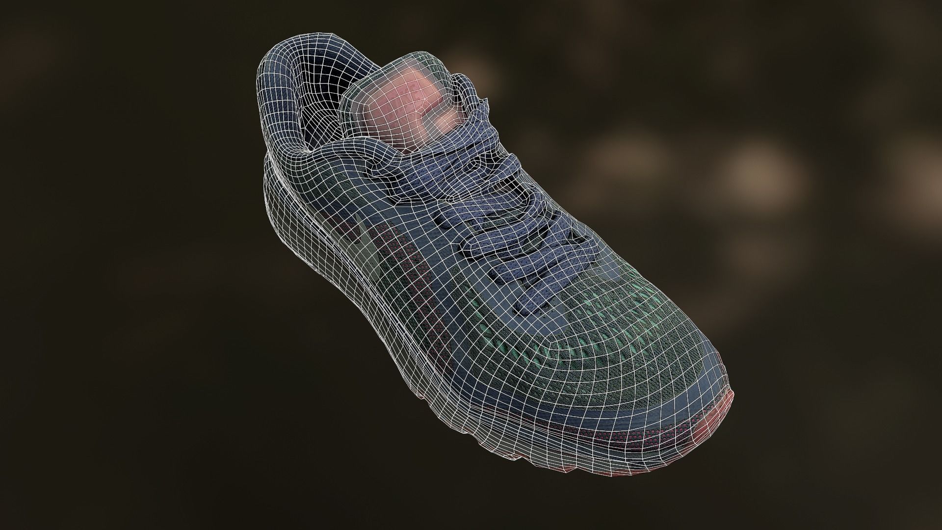 Worn Nike Air shoe low poly 3D model Low-poly 3D model_7