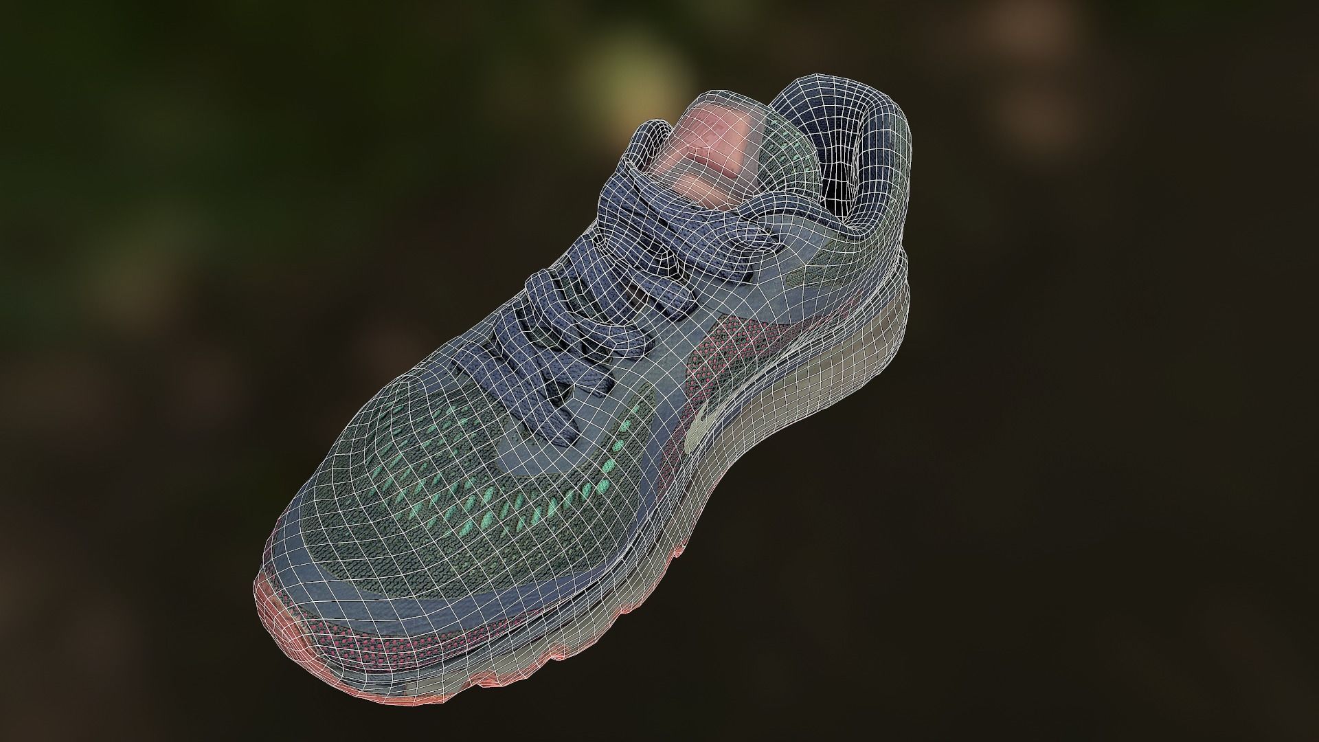 Worn Nike Air shoe low poly 3D model Low-poly 3D model_6