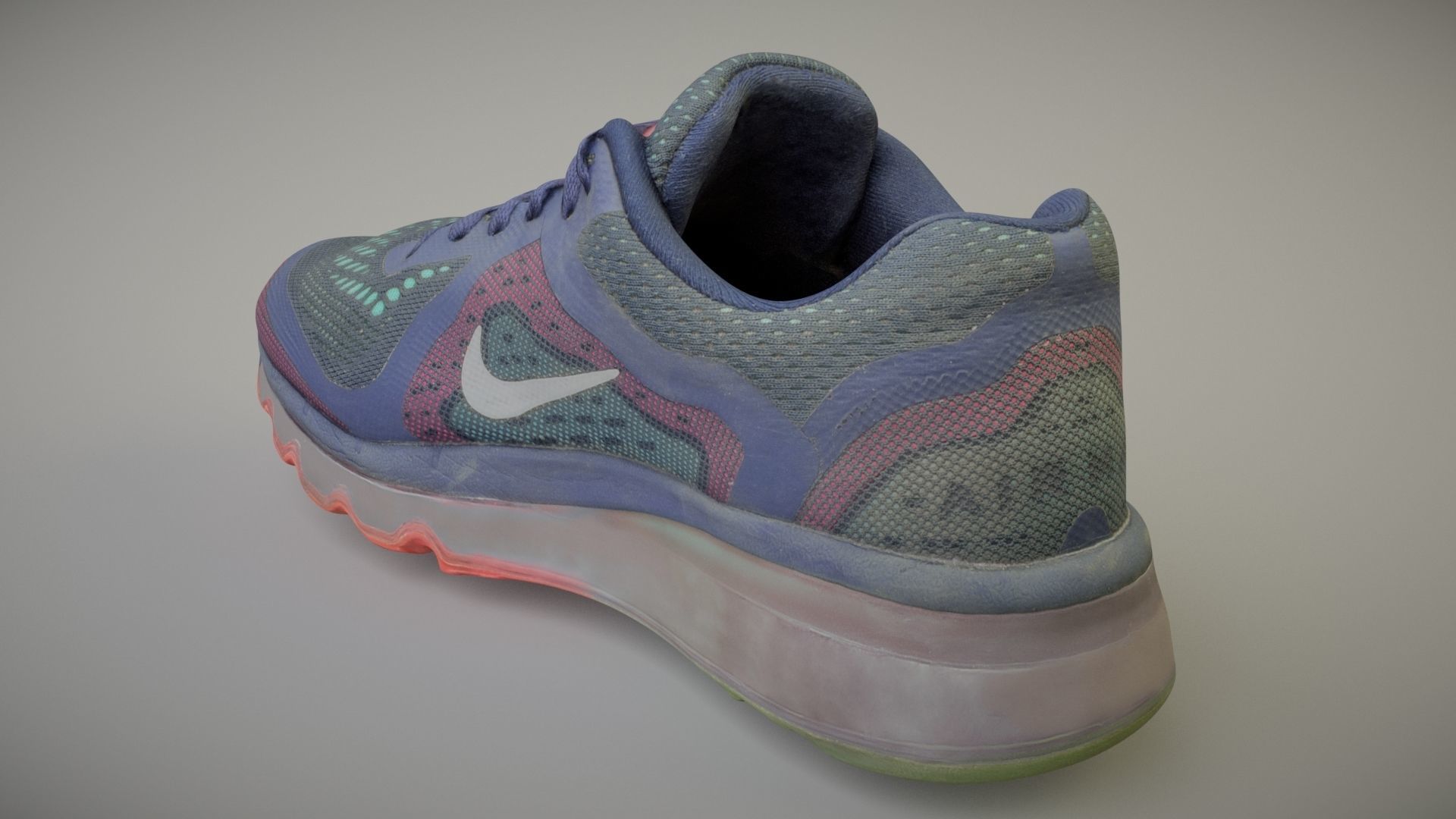 Worn Nike Air shoe low poly 3D model Low-poly 3D model_3