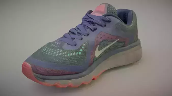 Worn Nike Air shoe low poly 3D model Low-poly 3D model