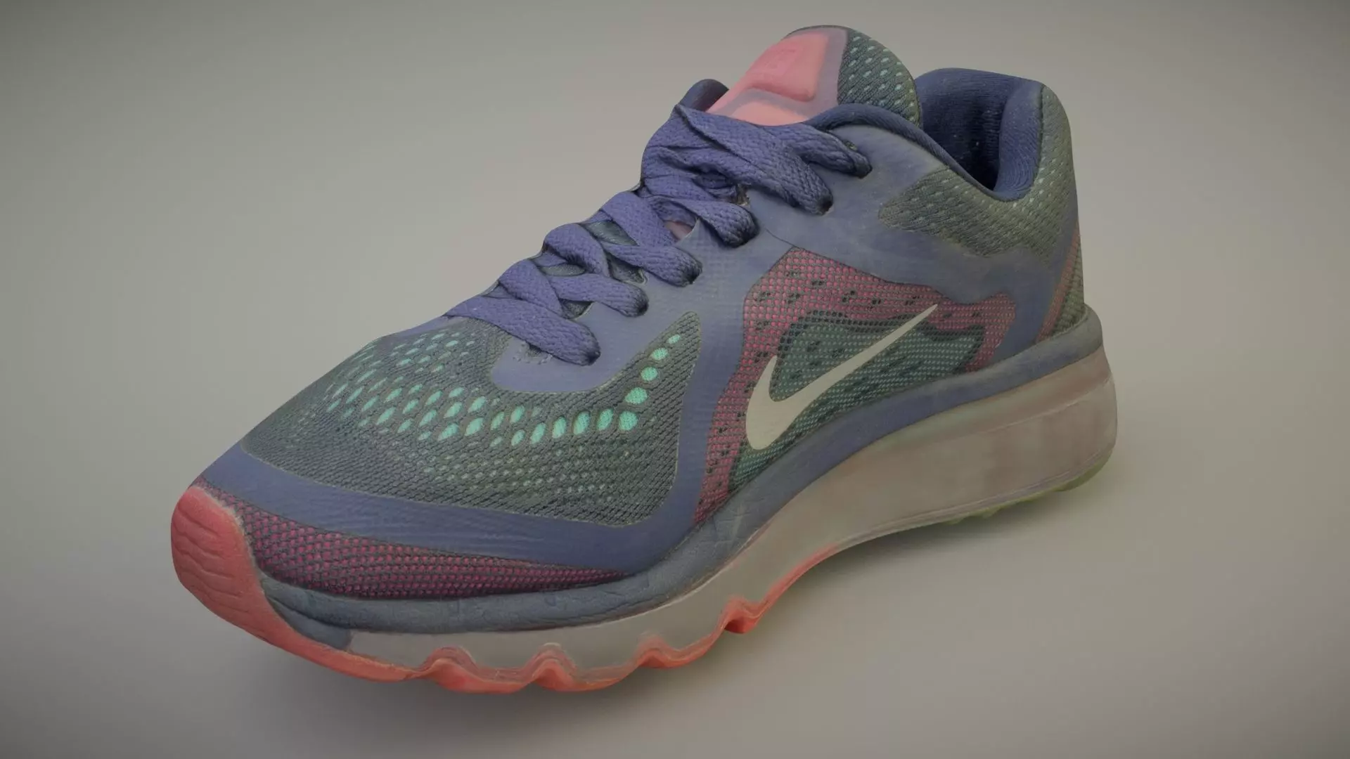 Worn Nike Air shoe low poly 3D model Low-poly 3D model_0