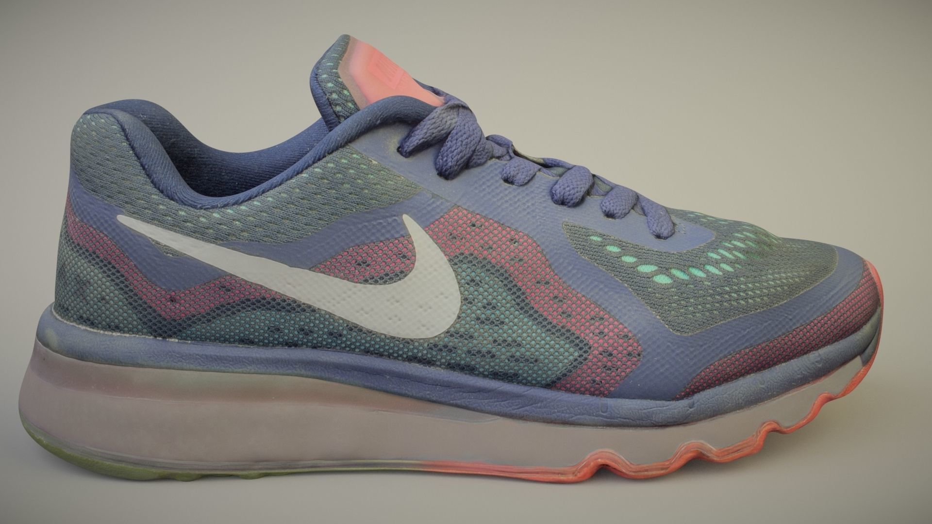 Worn Nike Air shoe low poly 3D model Low-poly 3D model_4