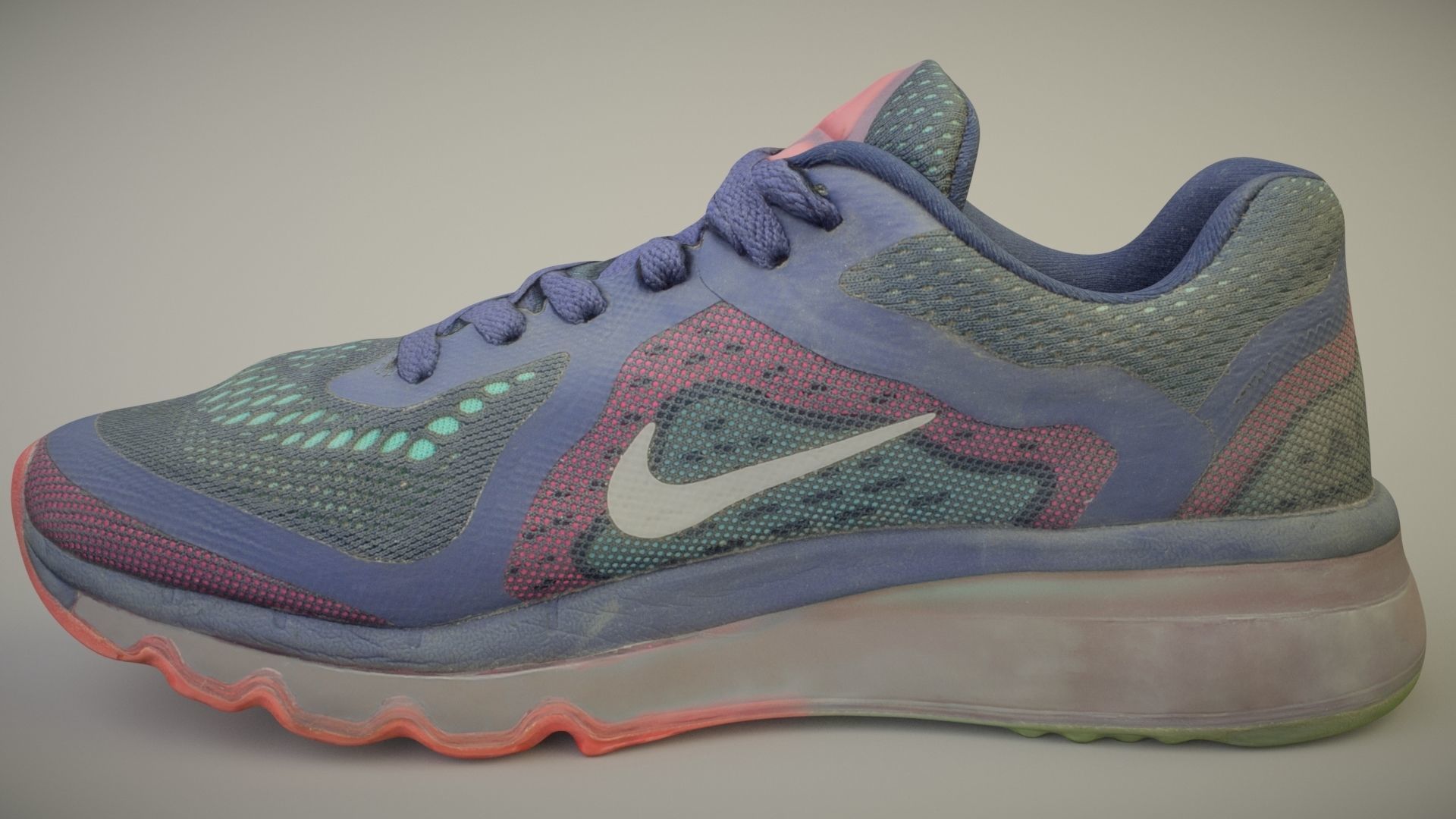 Worn Nike Air shoe low poly 3D model Low-poly 3D model_5