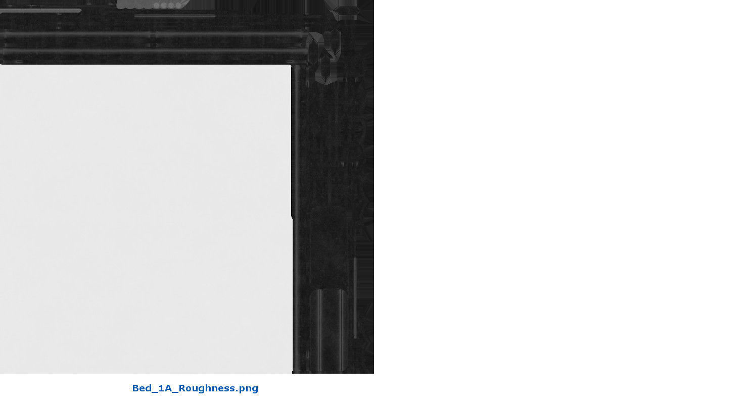 Bed 1A Low-poly 3D model_12