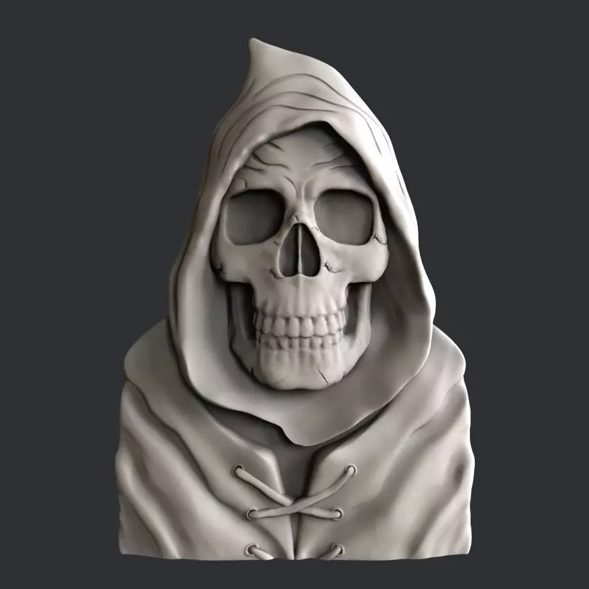 3d STL models for CNC Skull monah 3D model_0