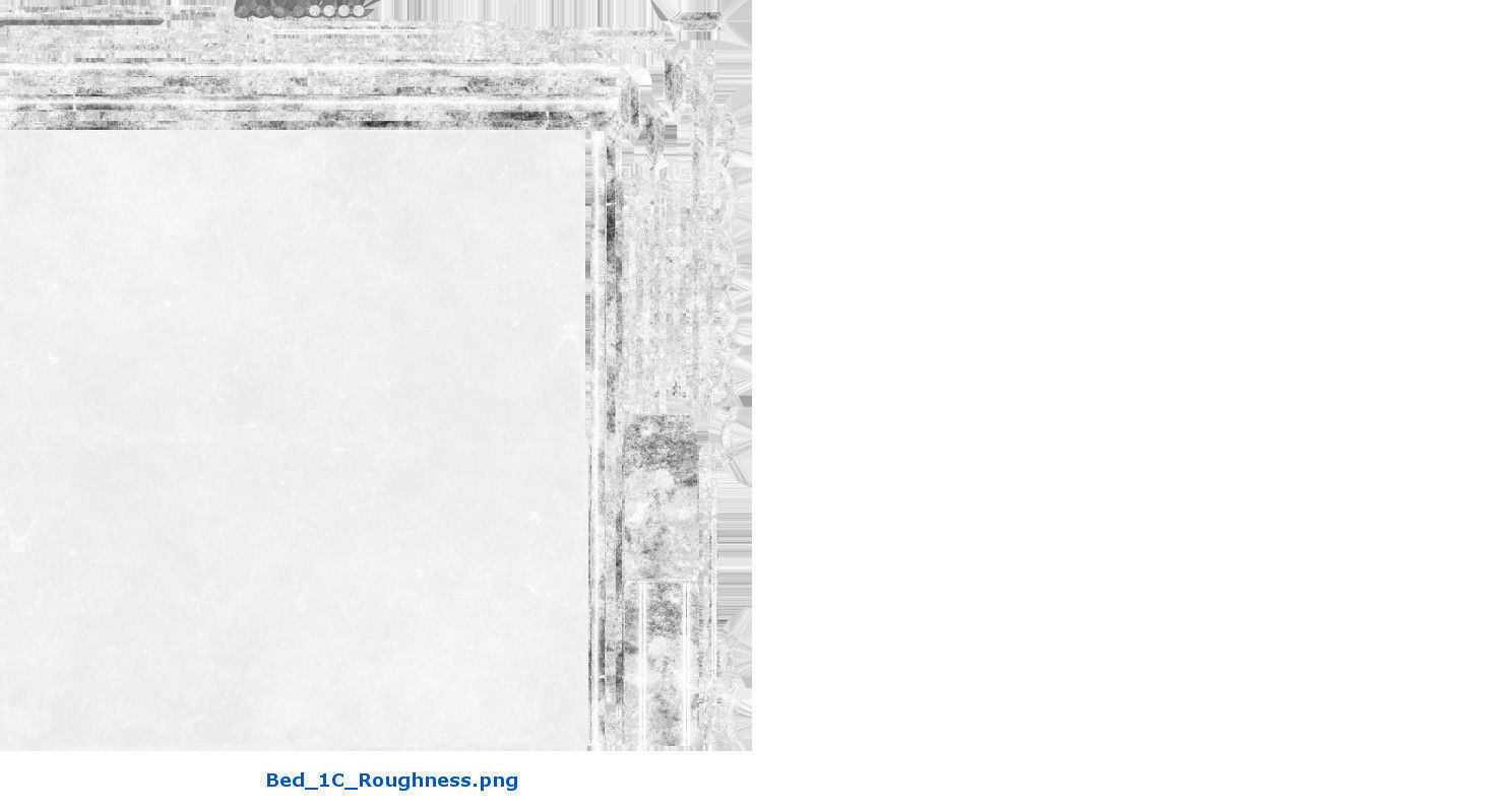 Bed 1C Low-poly 3D model_12