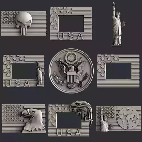3d STL models for CNC USA set