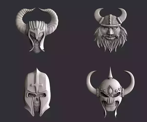 3d STL models for CNC vikings set
