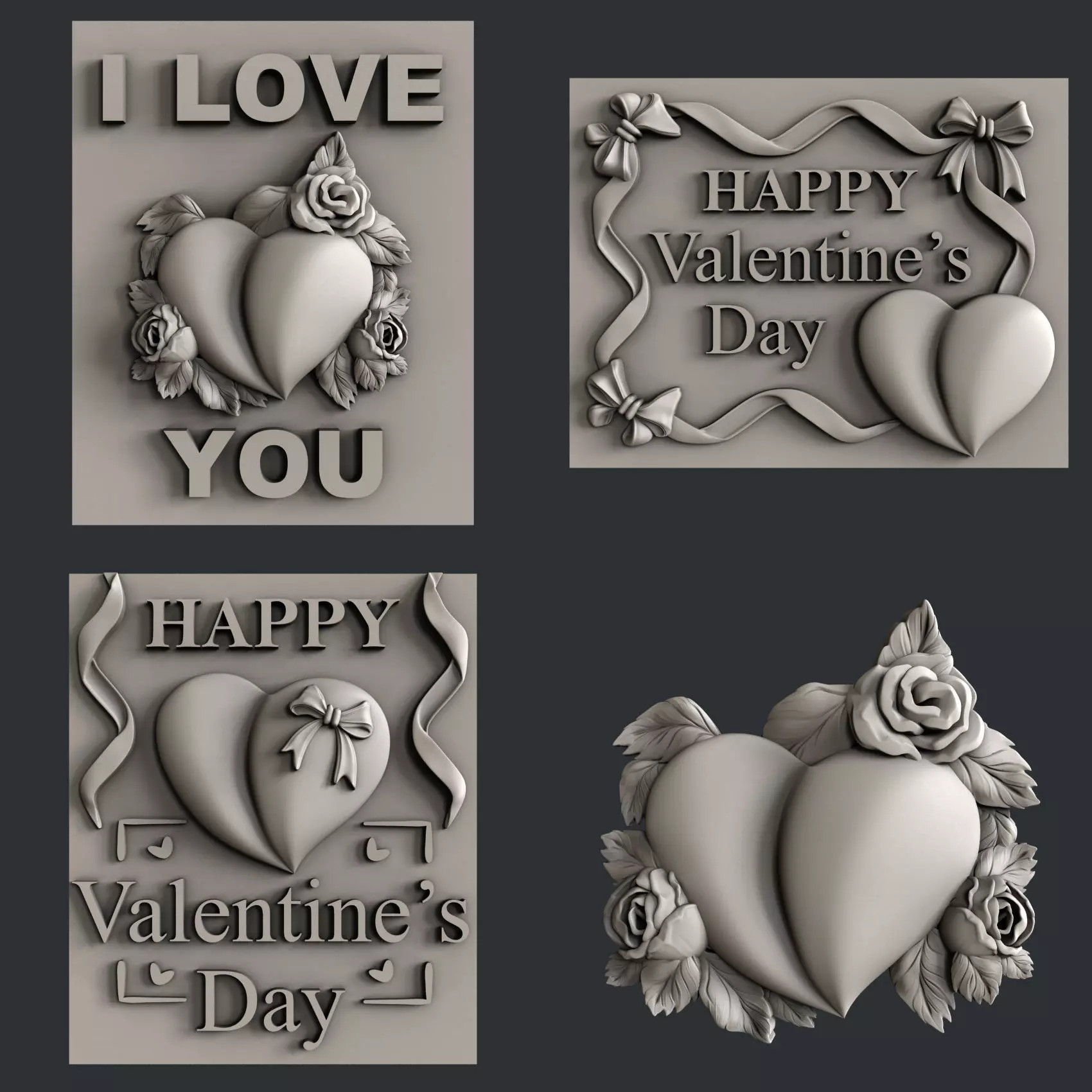 3d STL models for CNC Valentines day 3D model_0