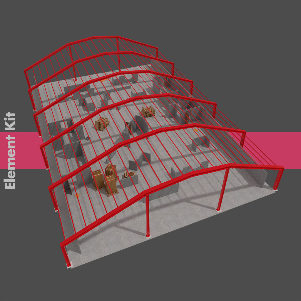 Level Starter Pack for Brick Built Environments Low-poly 3D model_4