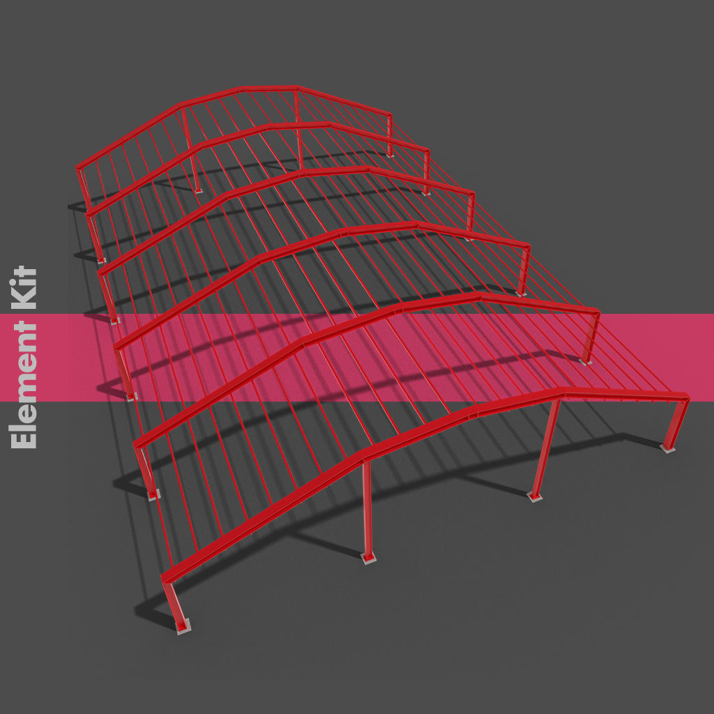 Level Starter Pack for Brick Built Environments Low-poly 3D model_3