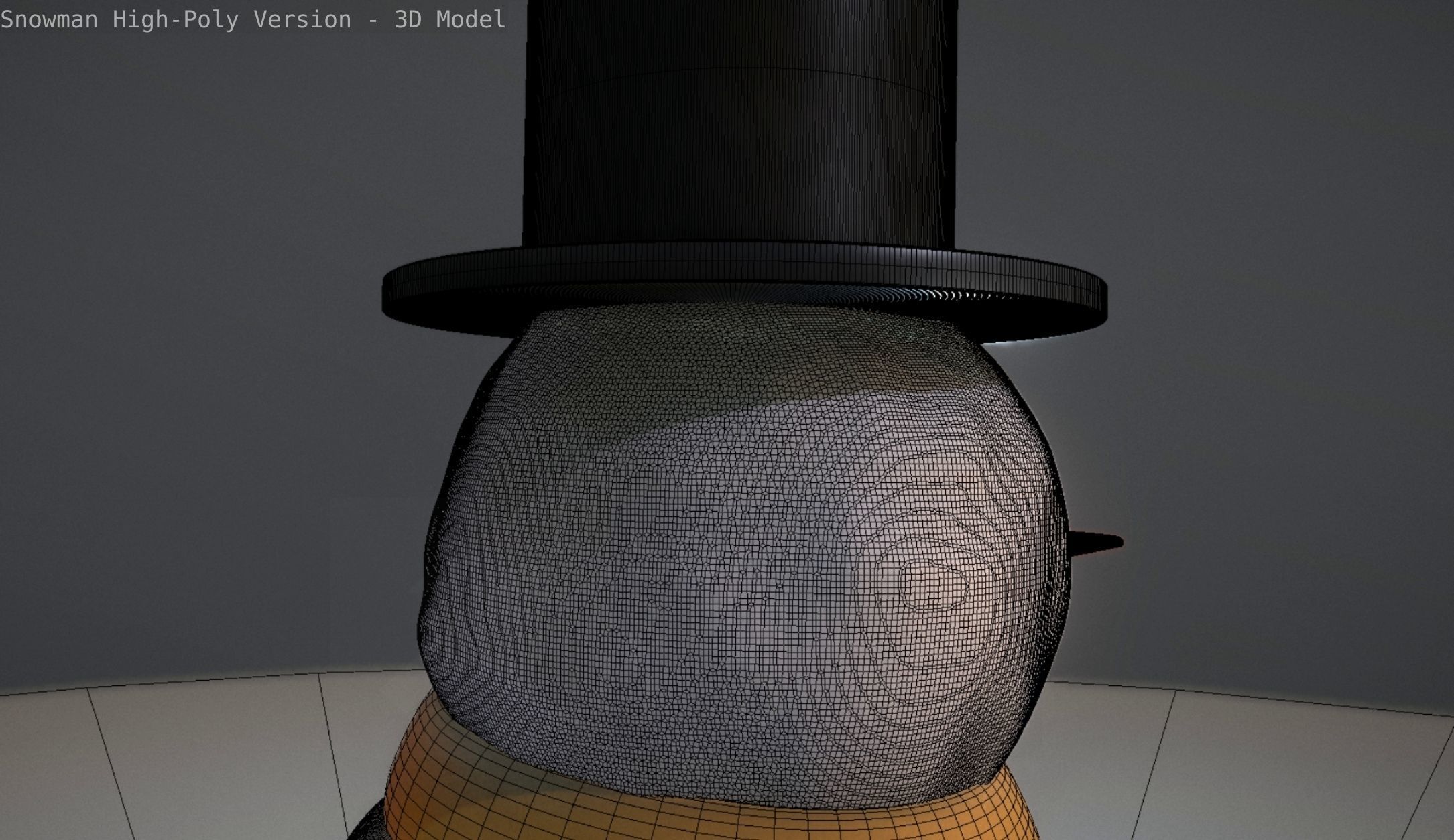 Snowman High-Poly-Version 3D model_44