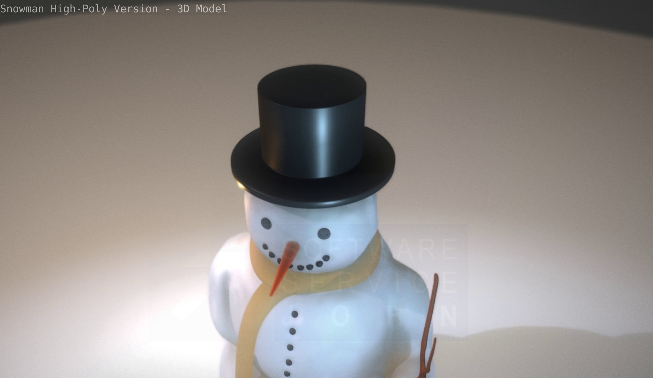 Snowman High-Poly-Version 3D model_22