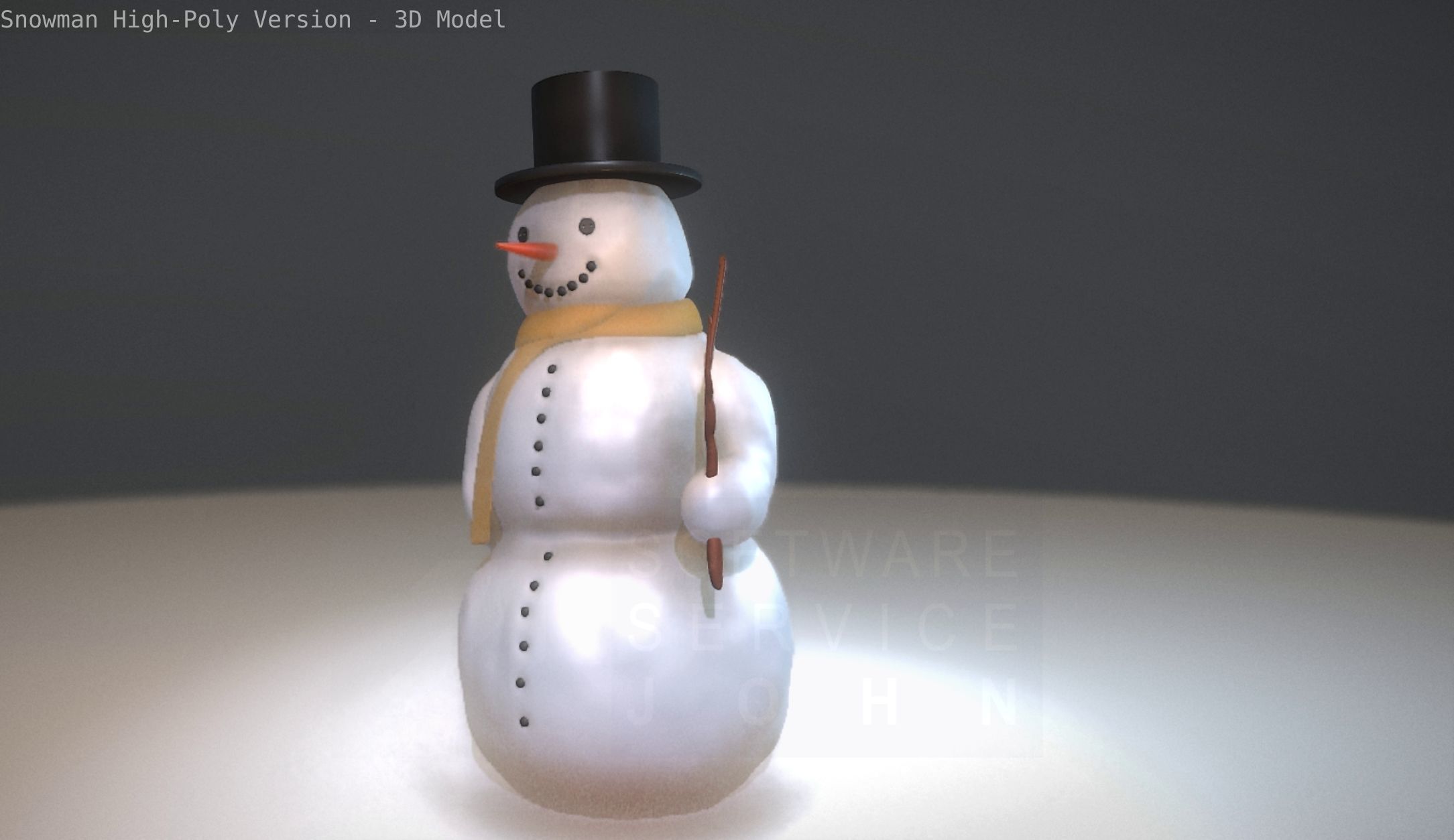 Snowman High-Poly-Version 3D model_66