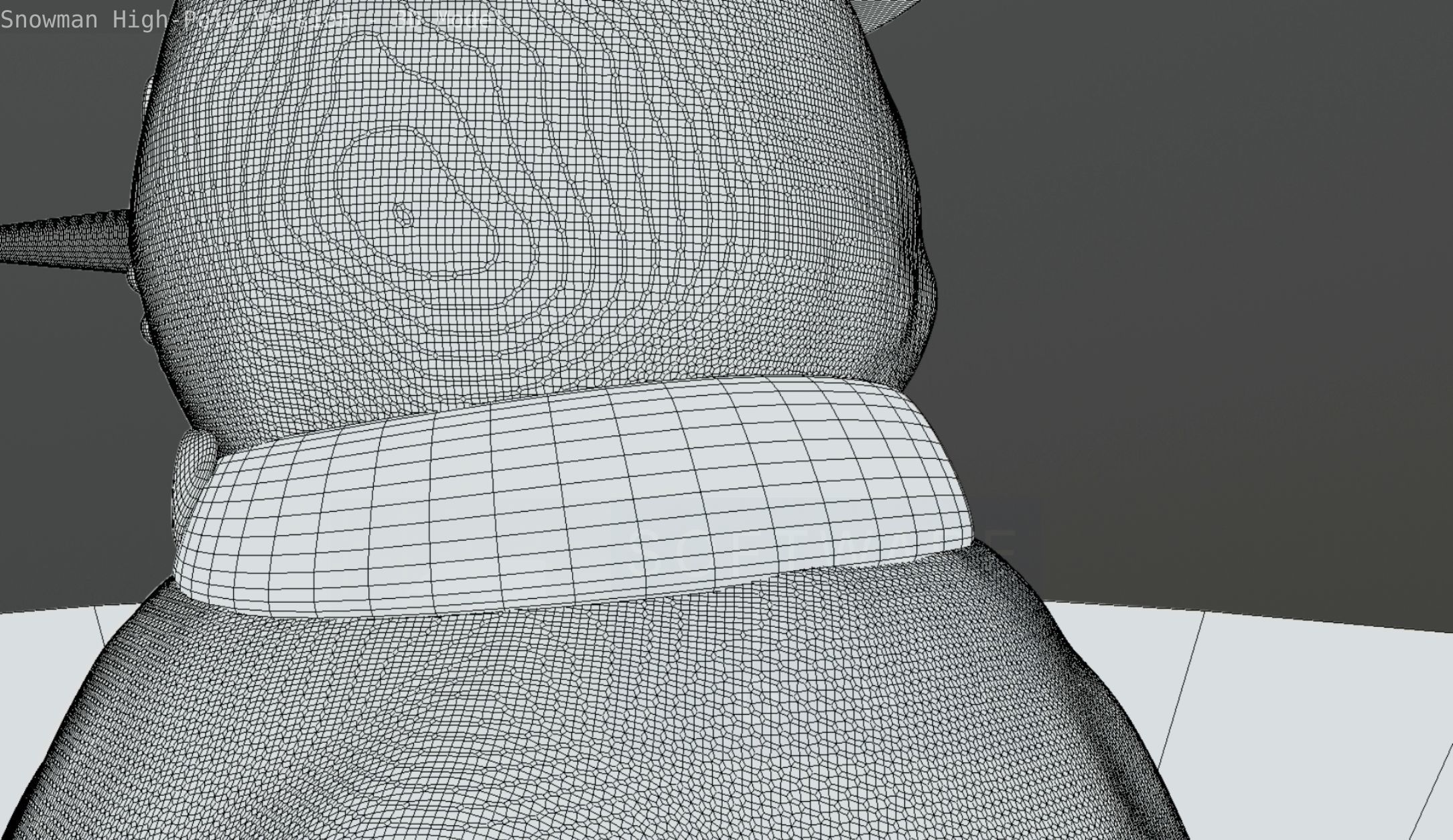 Snowman High-Poly-Version 3D model_9