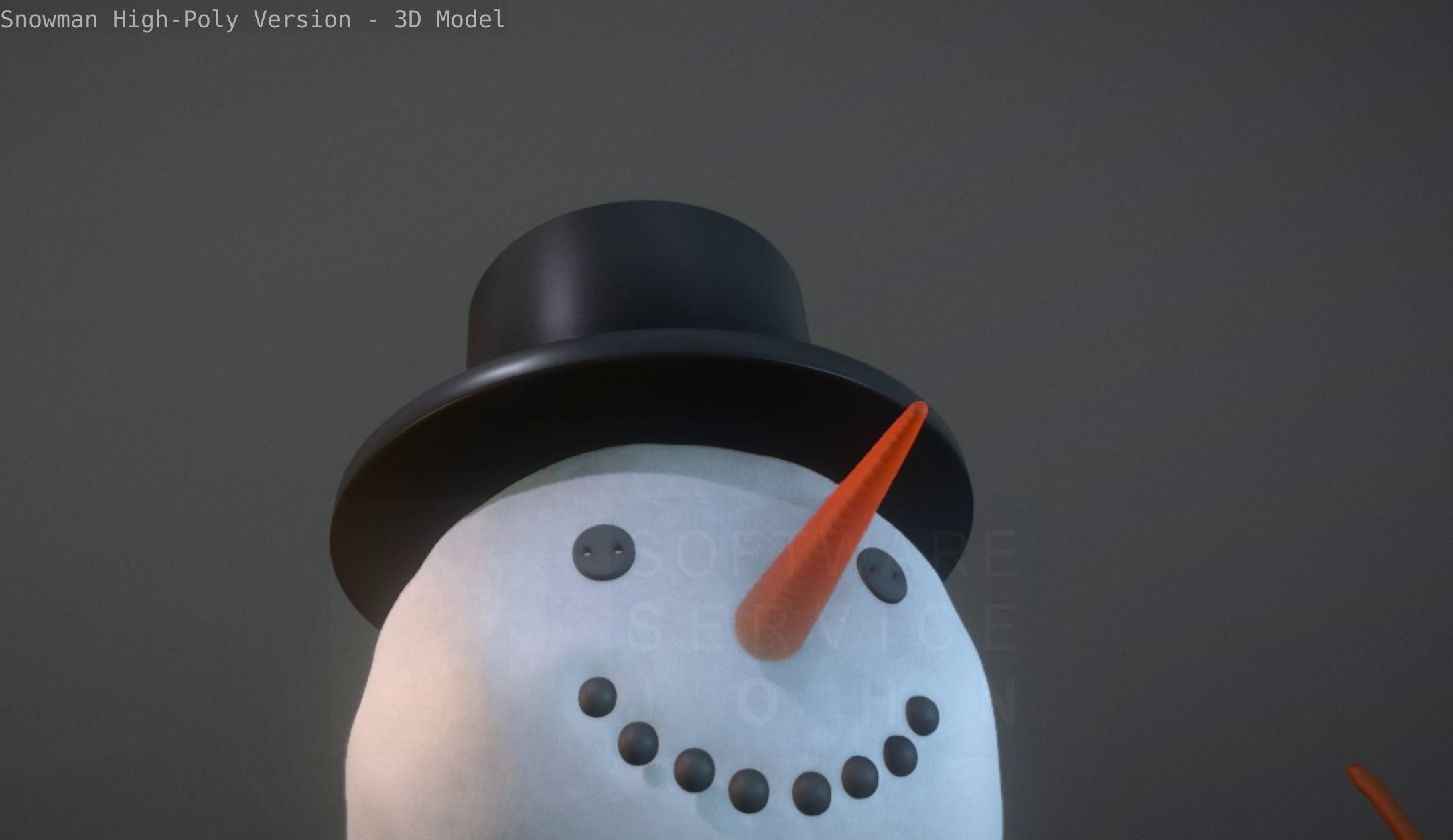 Snowman High-Poly-Version 3D model_14
