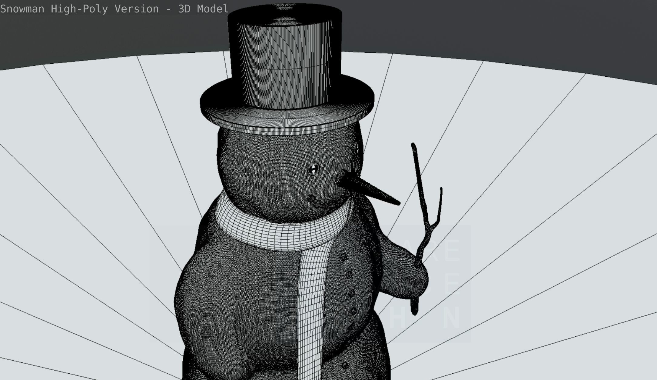 Snowman High-Poly-Version 3D model_54