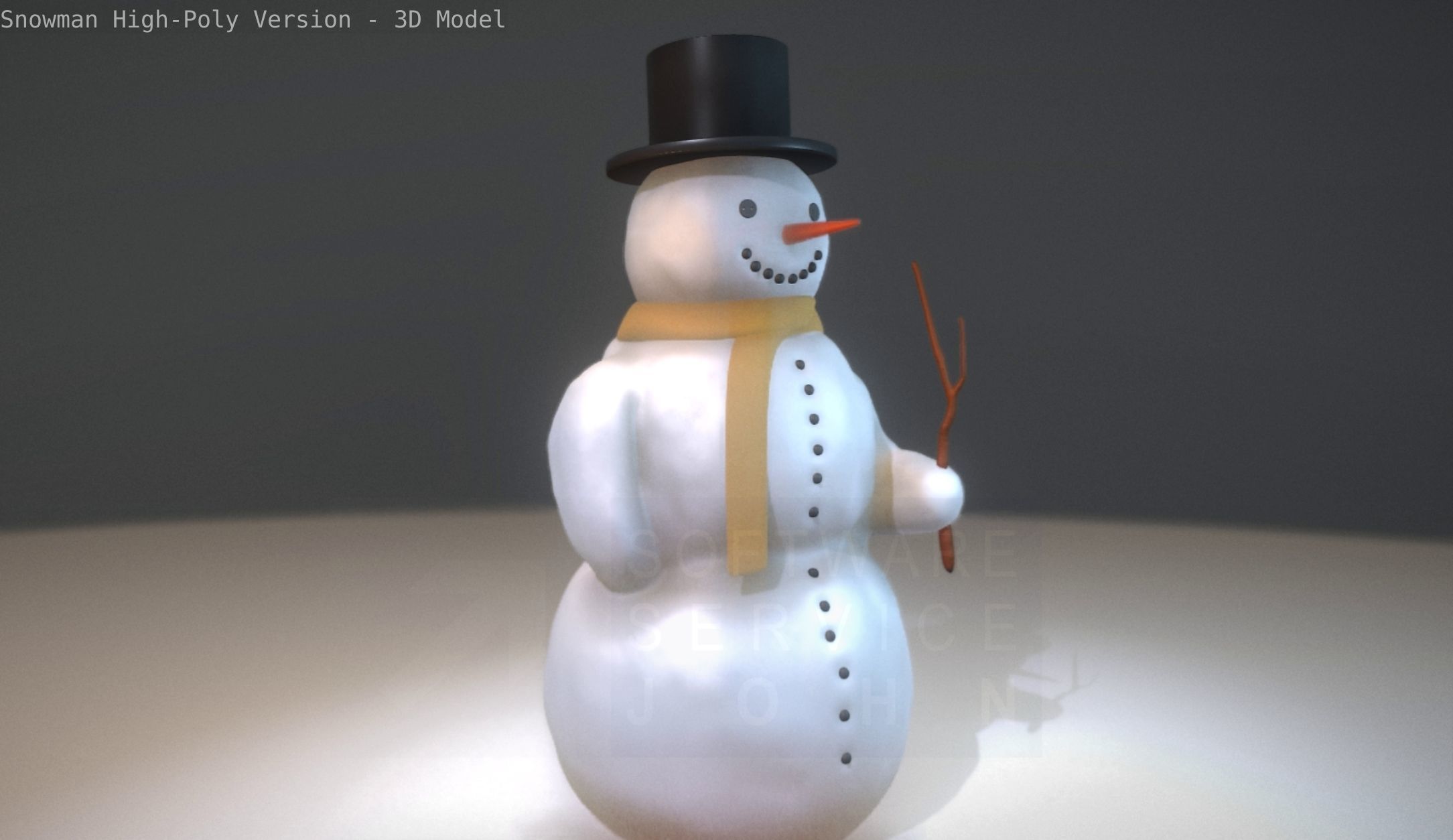 Snowman High-Poly-Version 3D model_20
