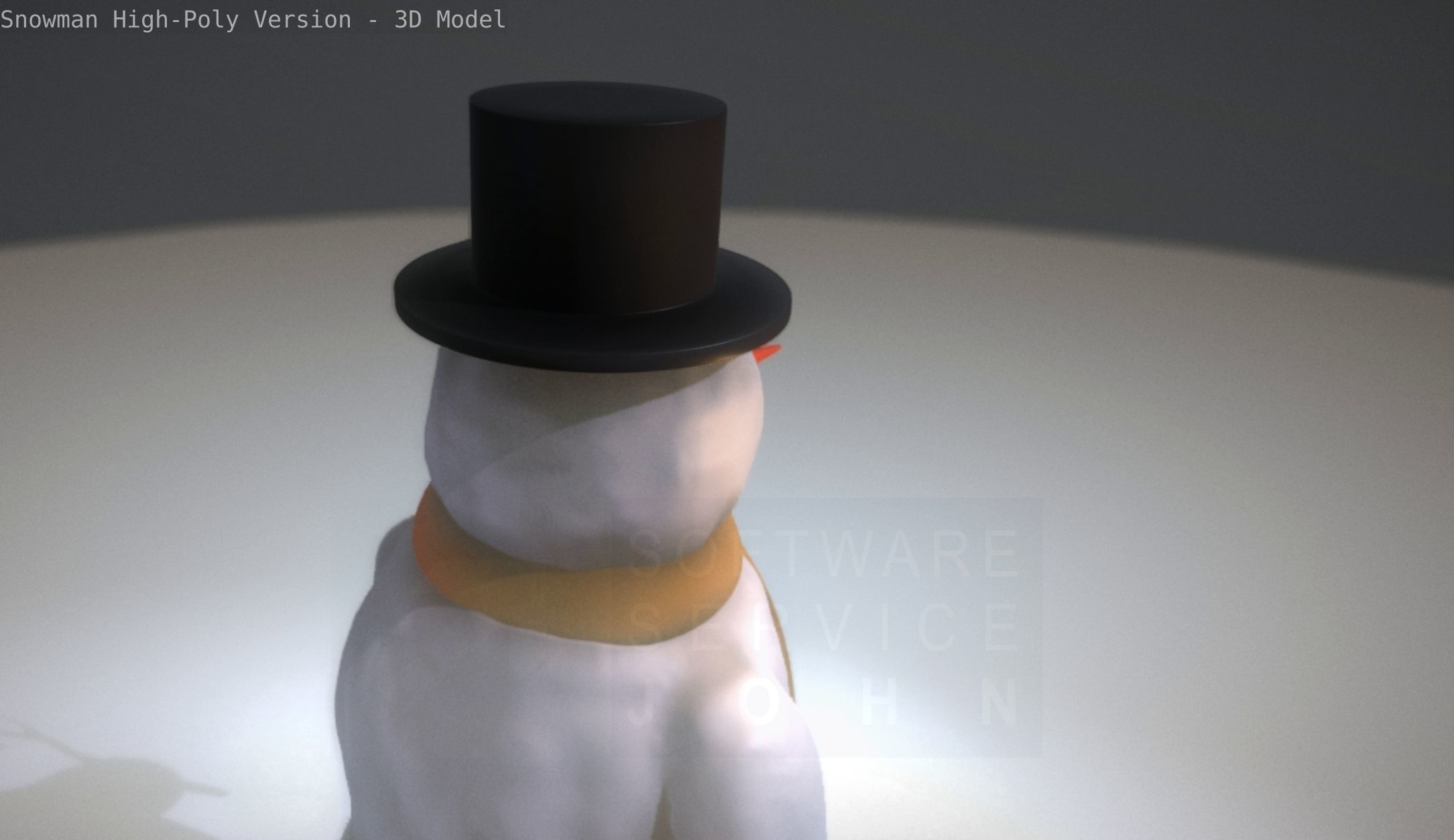 Snowman High-Poly-Version 3D model_28