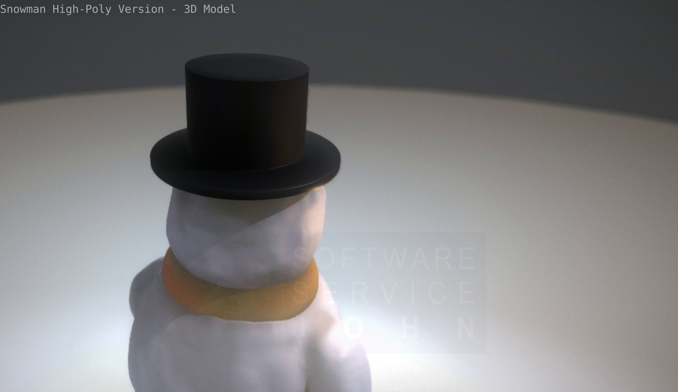 Snowman High-Poly-Version 3D model_25
