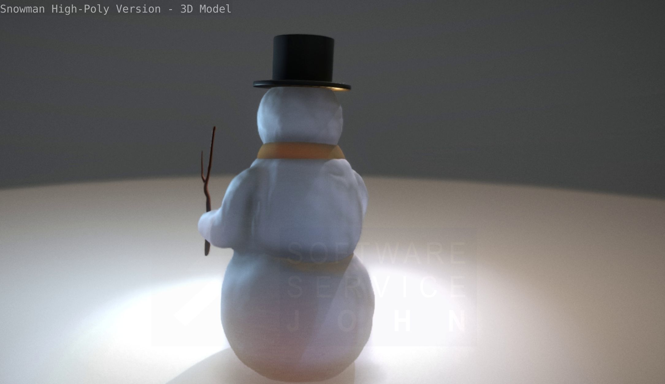 Snowman High-Poly-Version 3D model_48