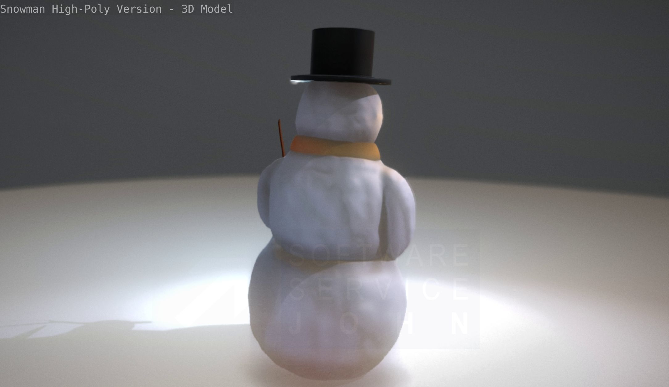Snowman High-Poly-Version 3D model_36