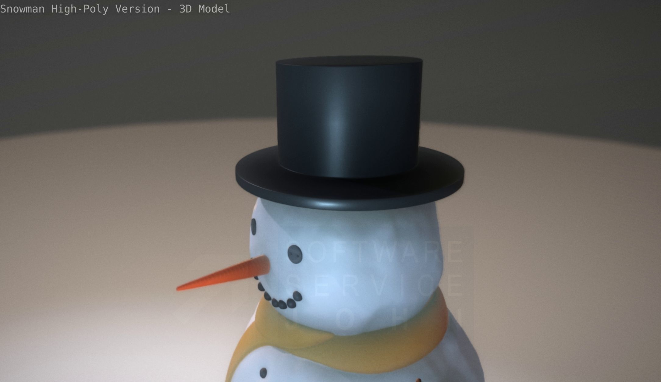 Snowman High-Poly-Version 3D model_62