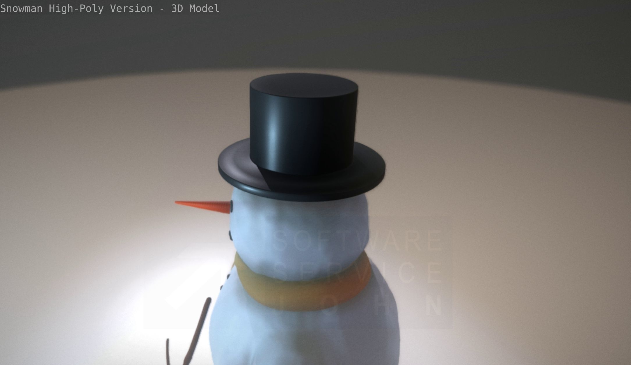 Snowman High-Poly-Version 3D model_23