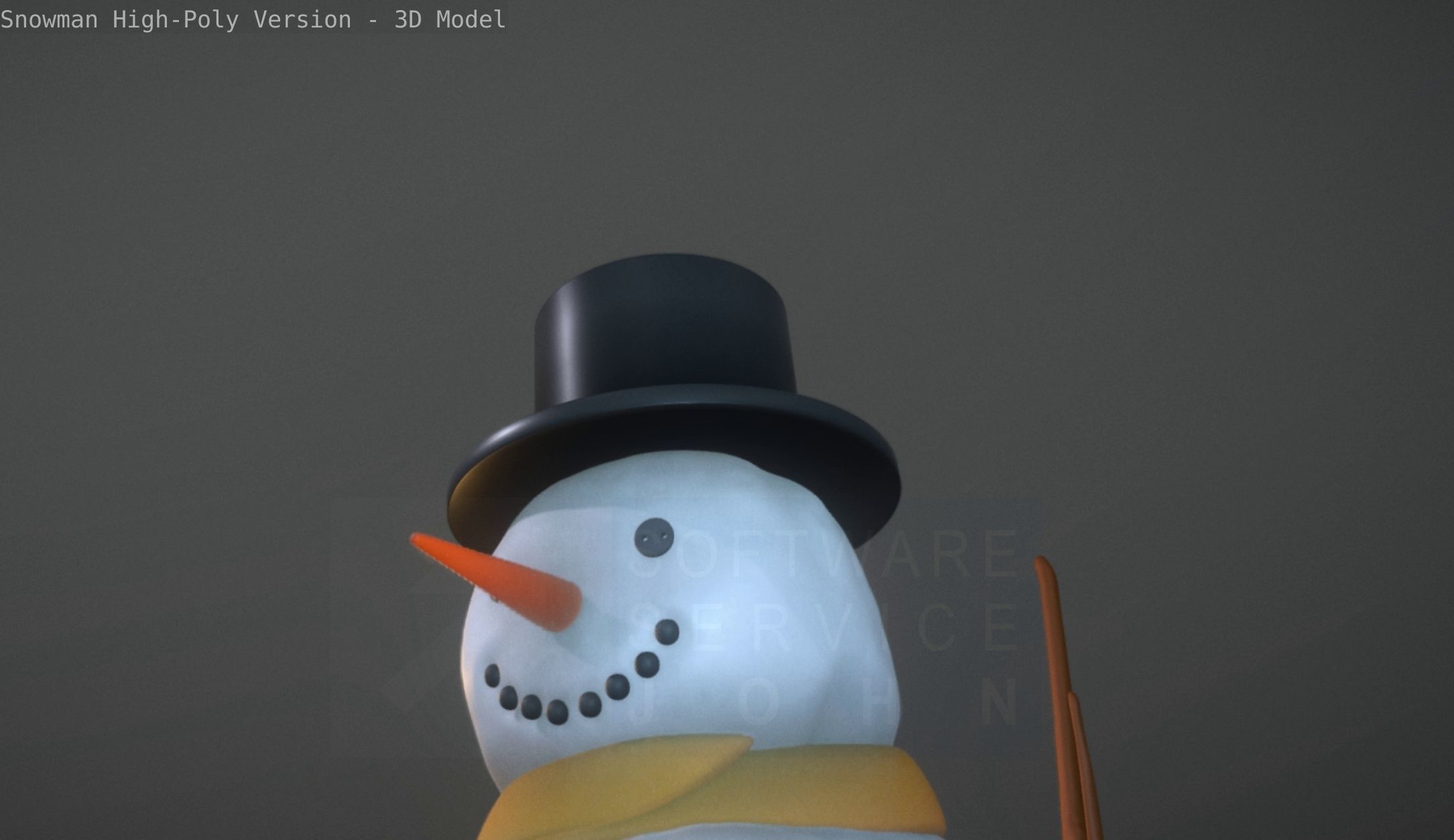 Snowman High-Poly-Version 3D model_60