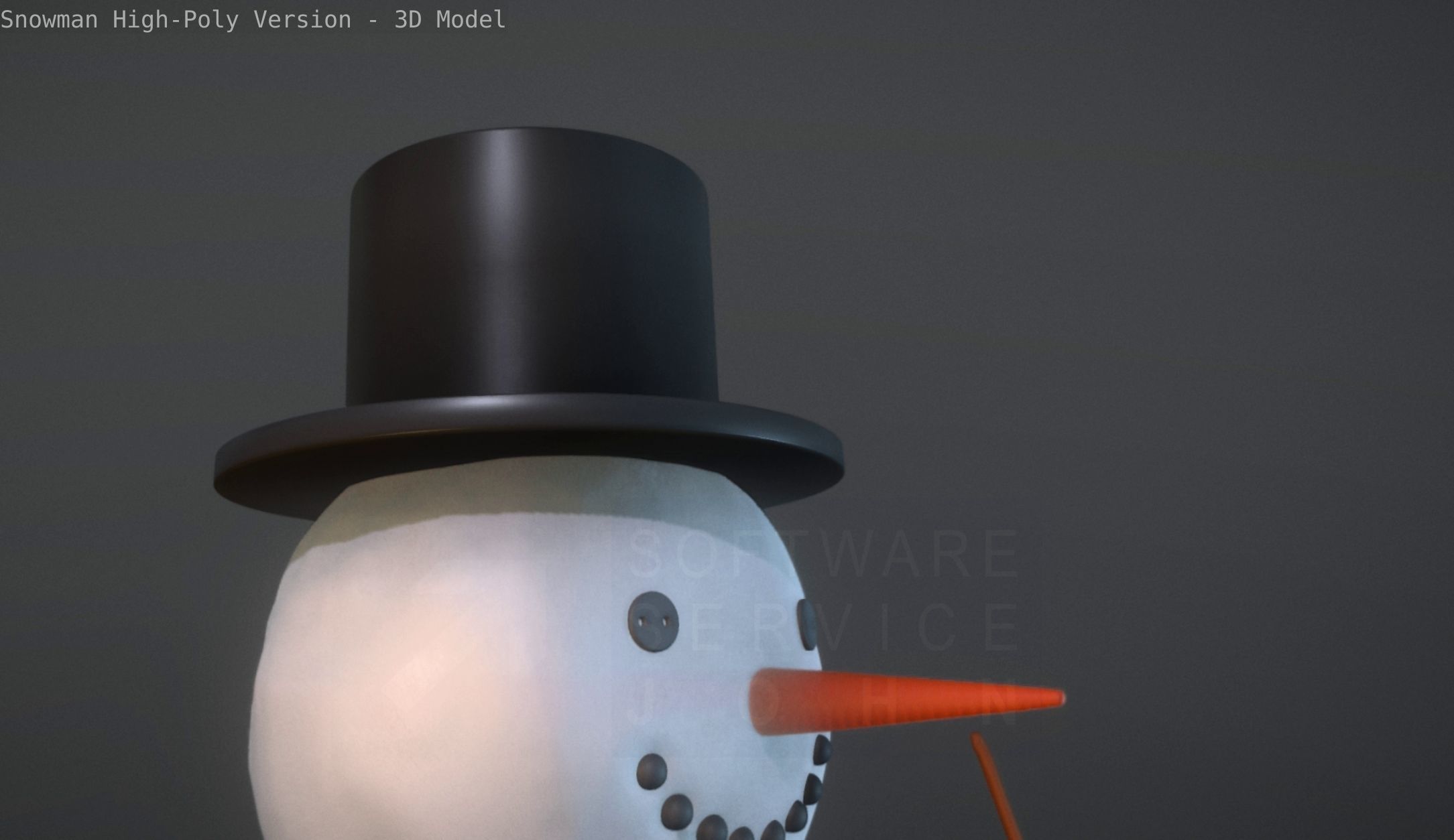 Snowman High-Poly-Version 3D model_15