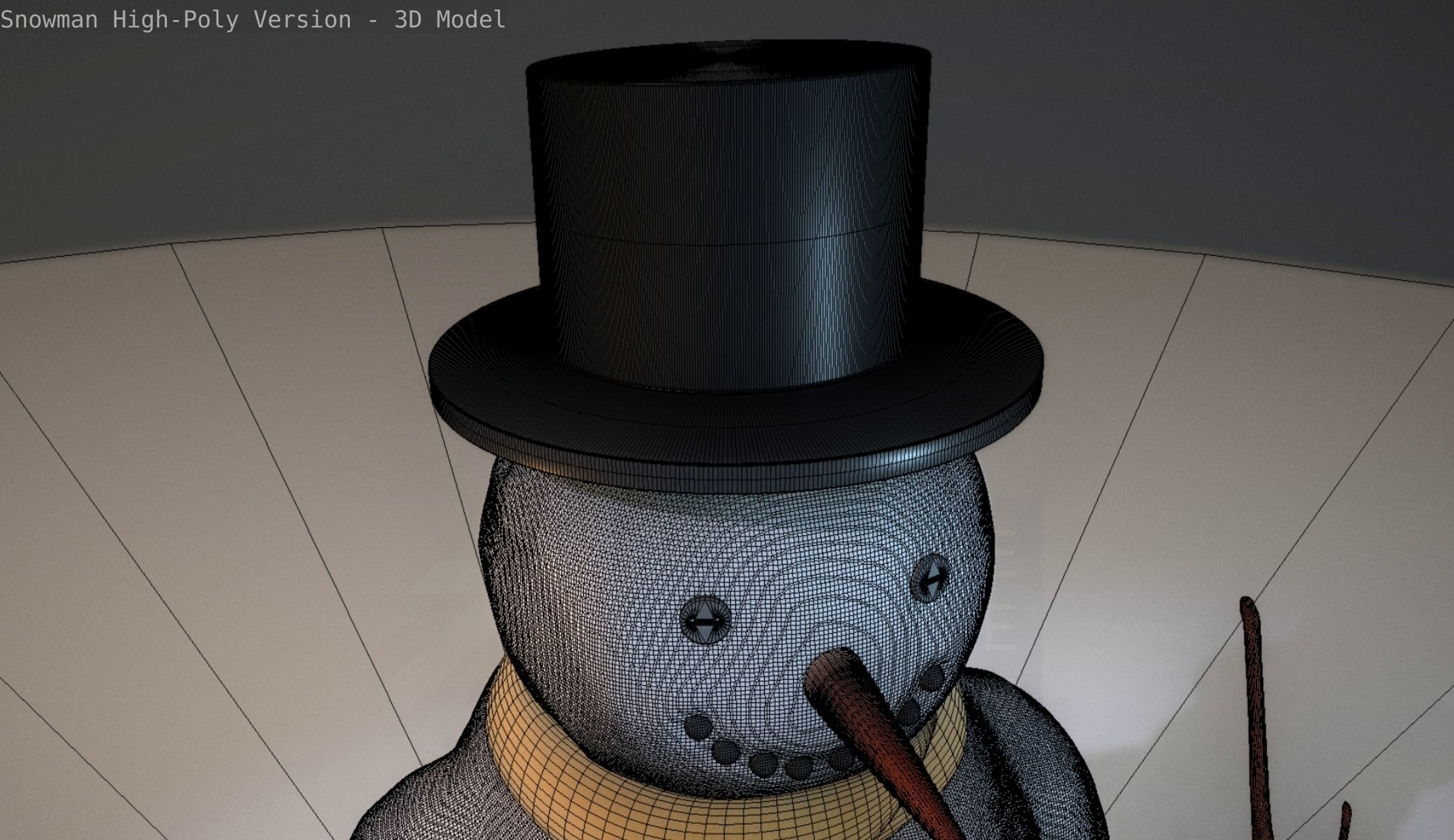 Snowman High-Poly-Version 3D model_76