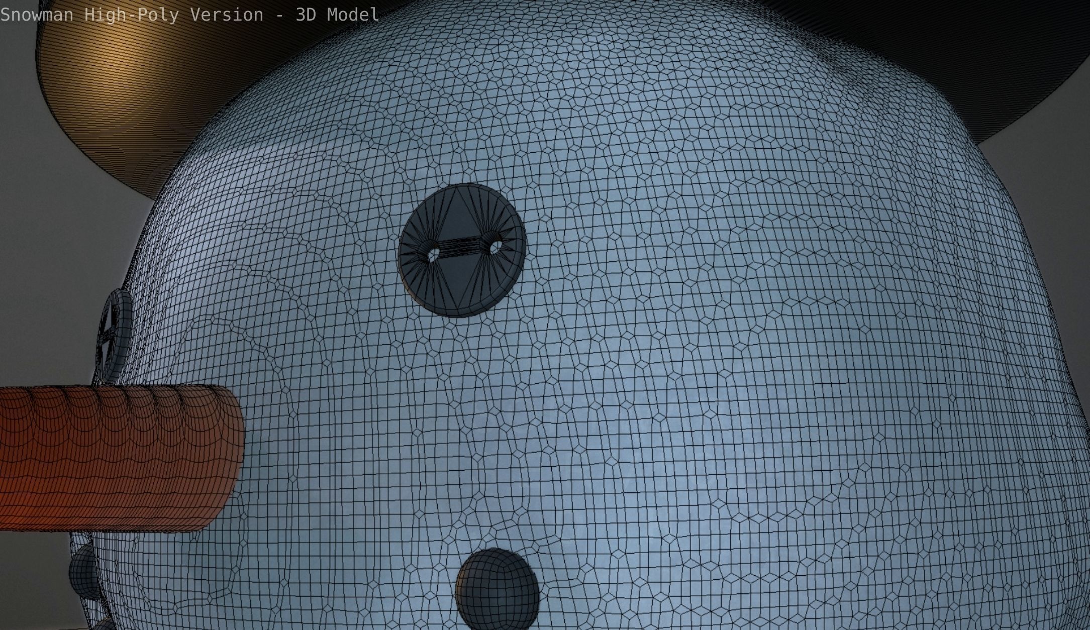 Snowman High-Poly-Version 3D model_5