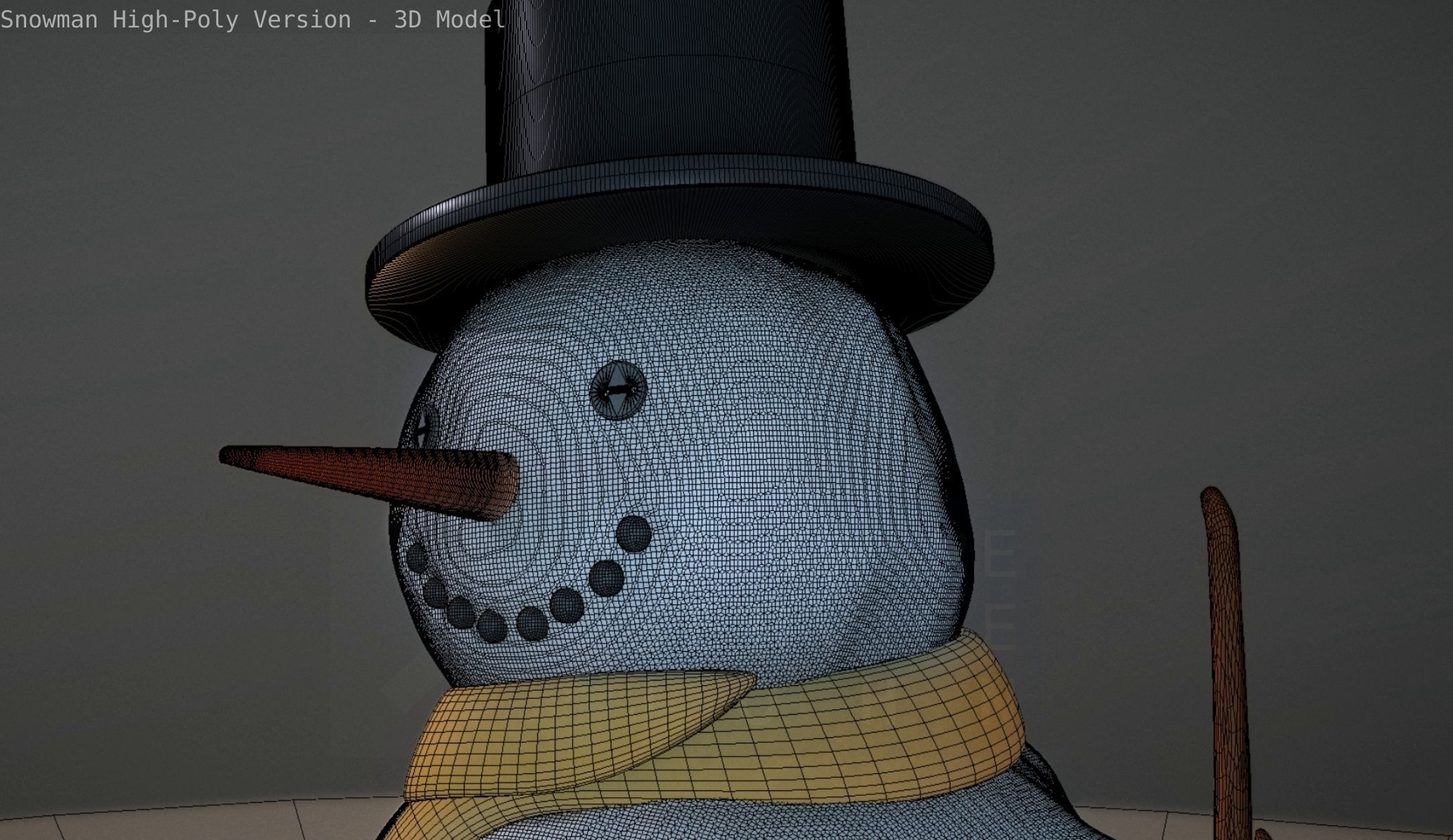 Snowman High-Poly-Version 3D model_81