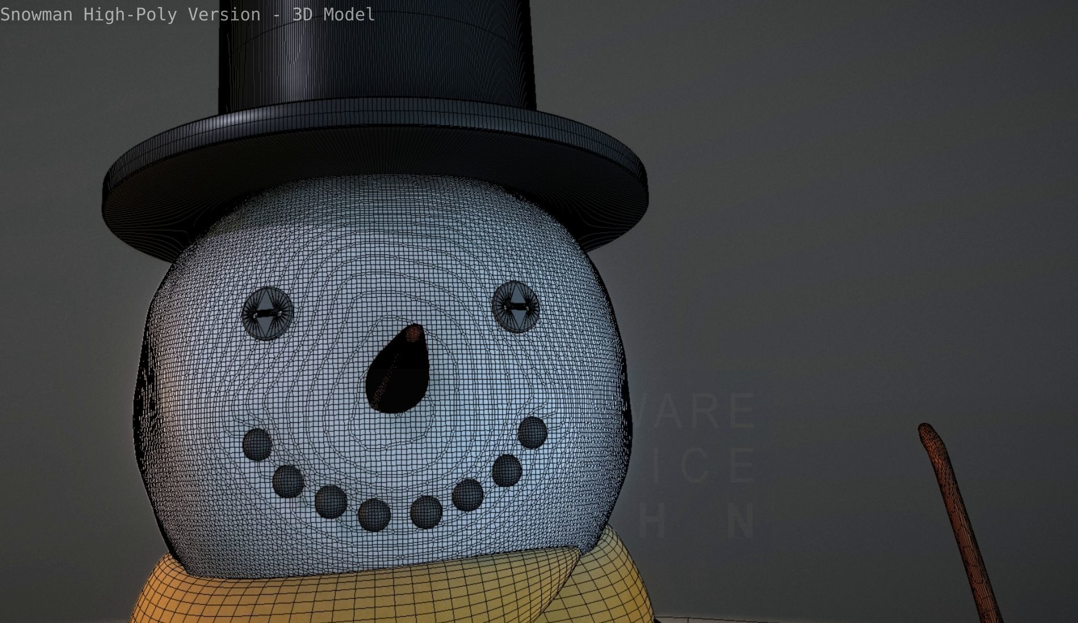 Snowman High-Poly-Version 3D model_67