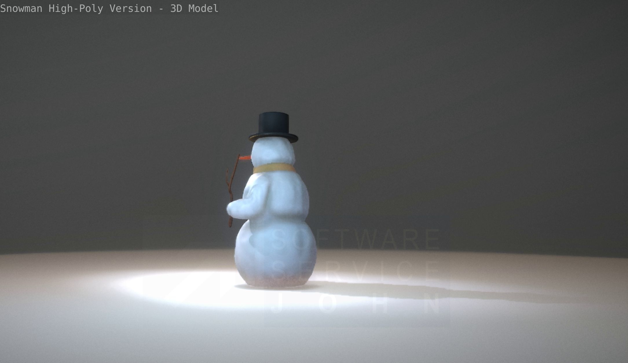 Snowman High-Poly-Version 3D model_65