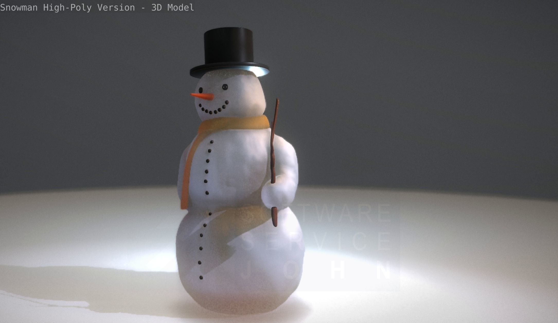 Snowman High-Poly-Version 3D model_70