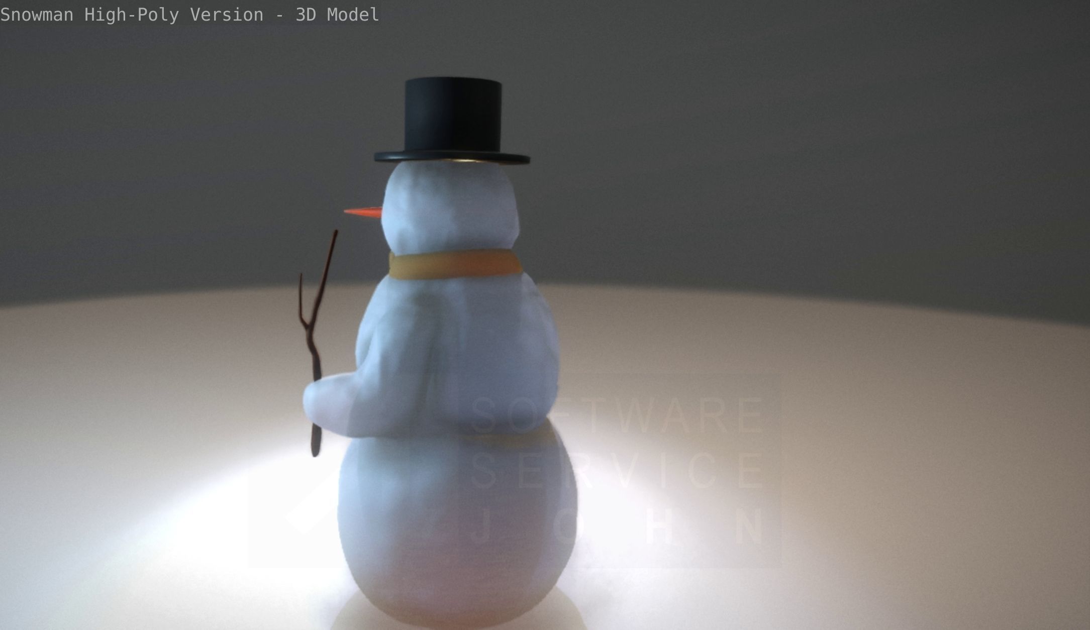 Snowman High-Poly-Version 3D model_17