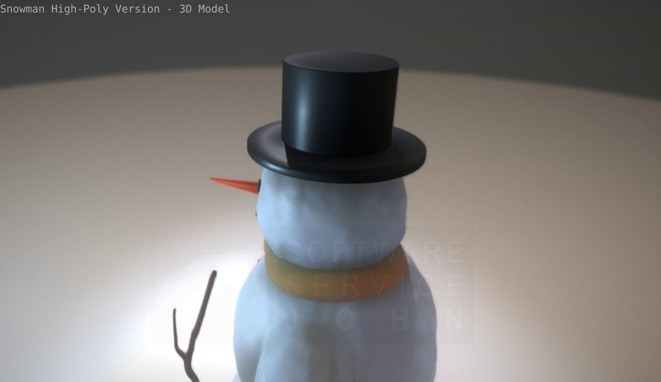 Snowman High-Poly-Version 3D model_24