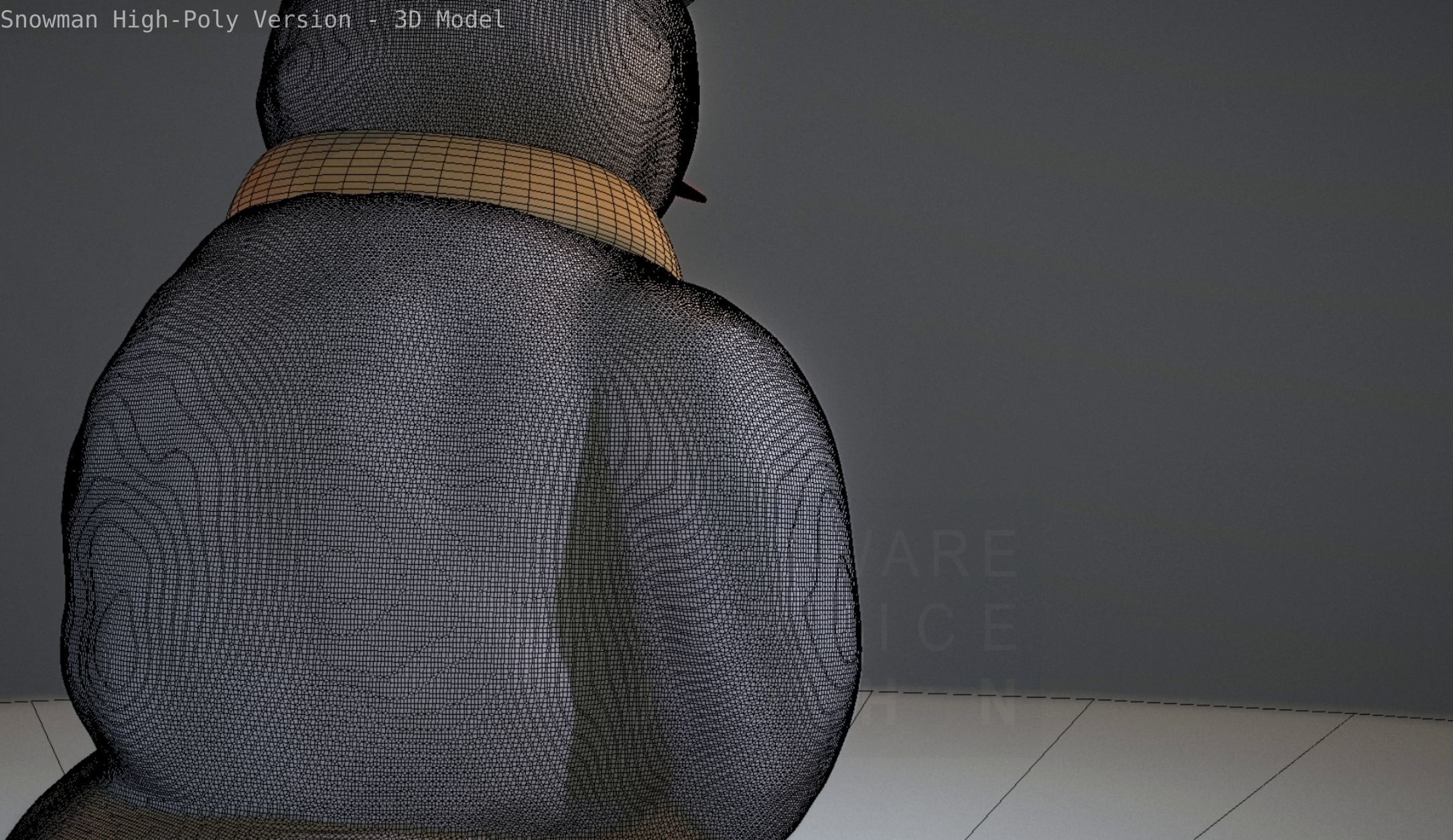 Snowman High-Poly-Version 3D model_79