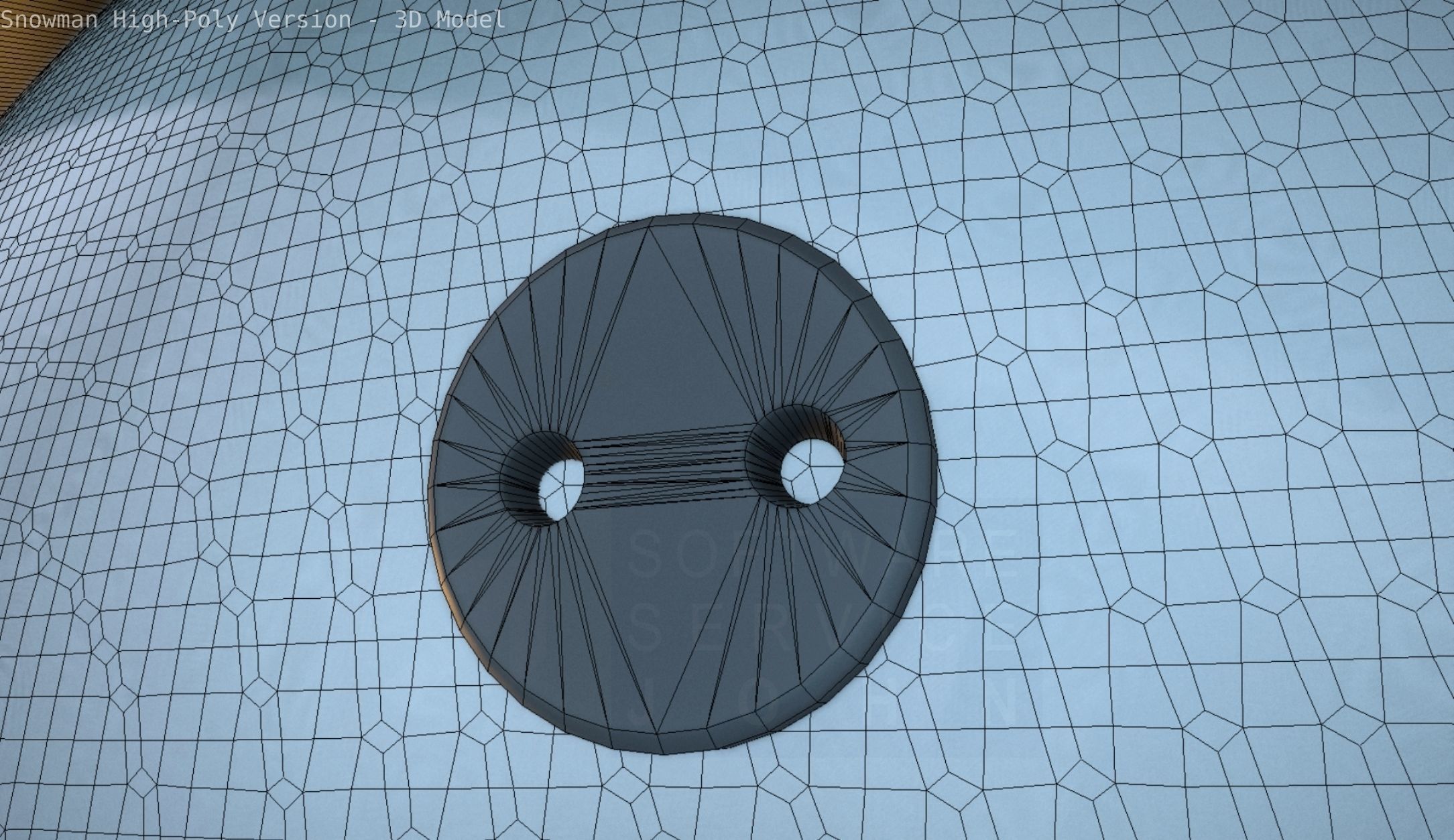 Snowman High-Poly-Version 3D model_6