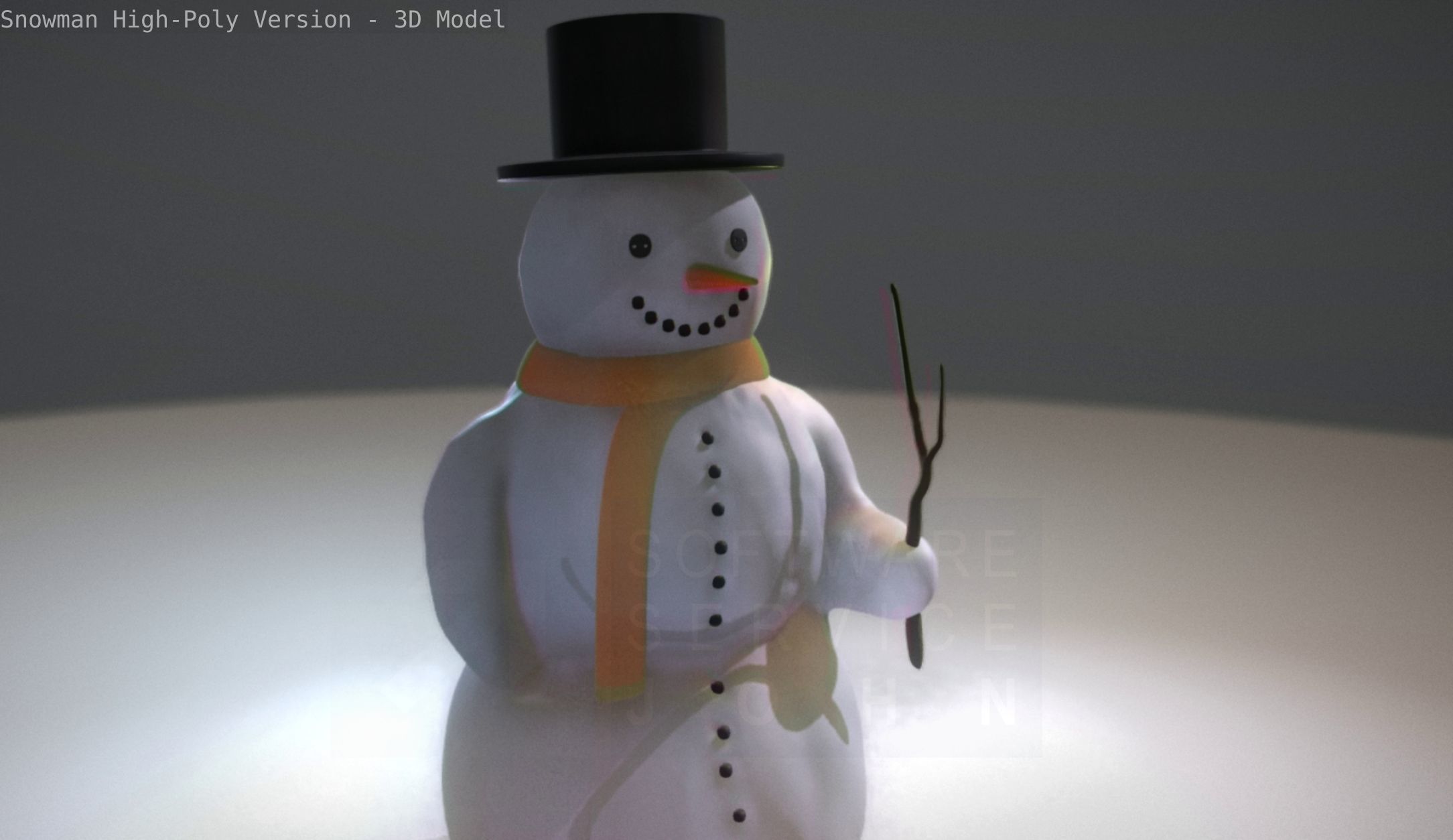 Snowman High-Poly-Version 3D model_68