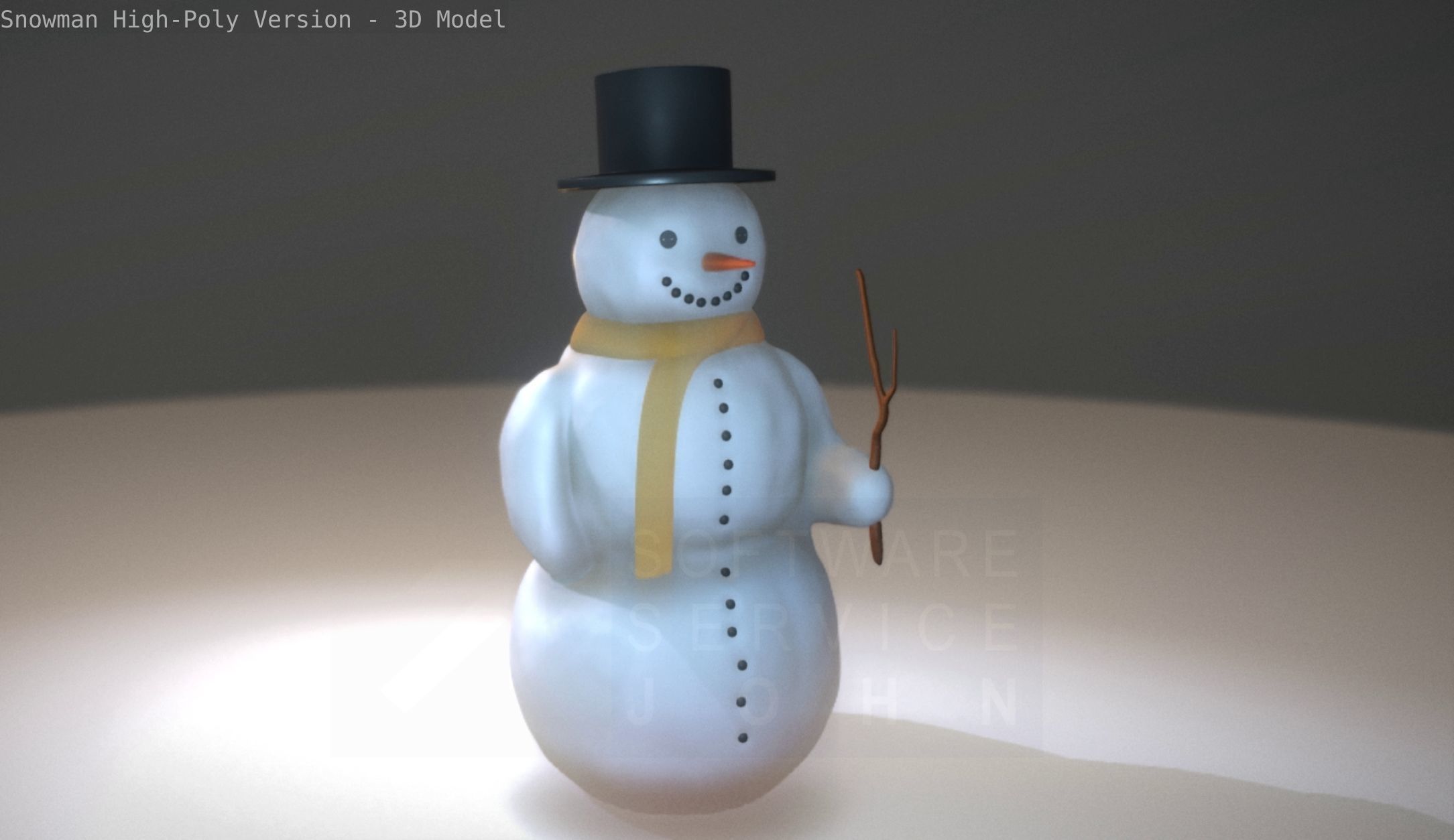 Snowman High-Poly-Version 3D model_73