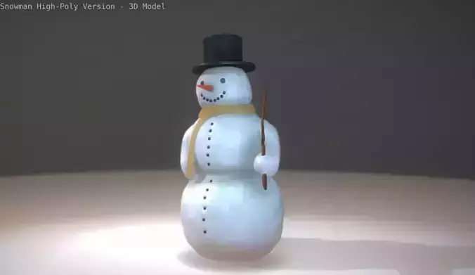 Snowman High-Poly-Version 3D model
