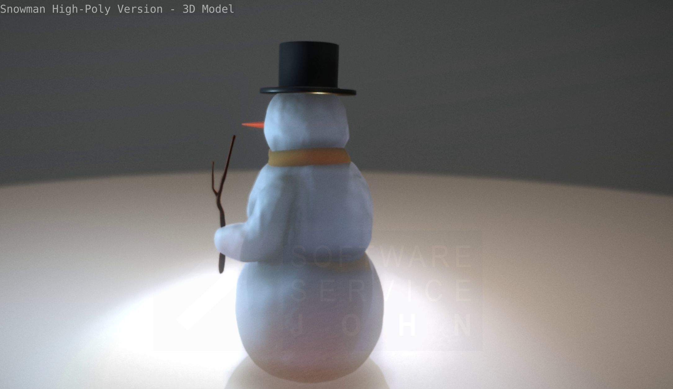 Snowman High-Poly-Version 3D model_55
