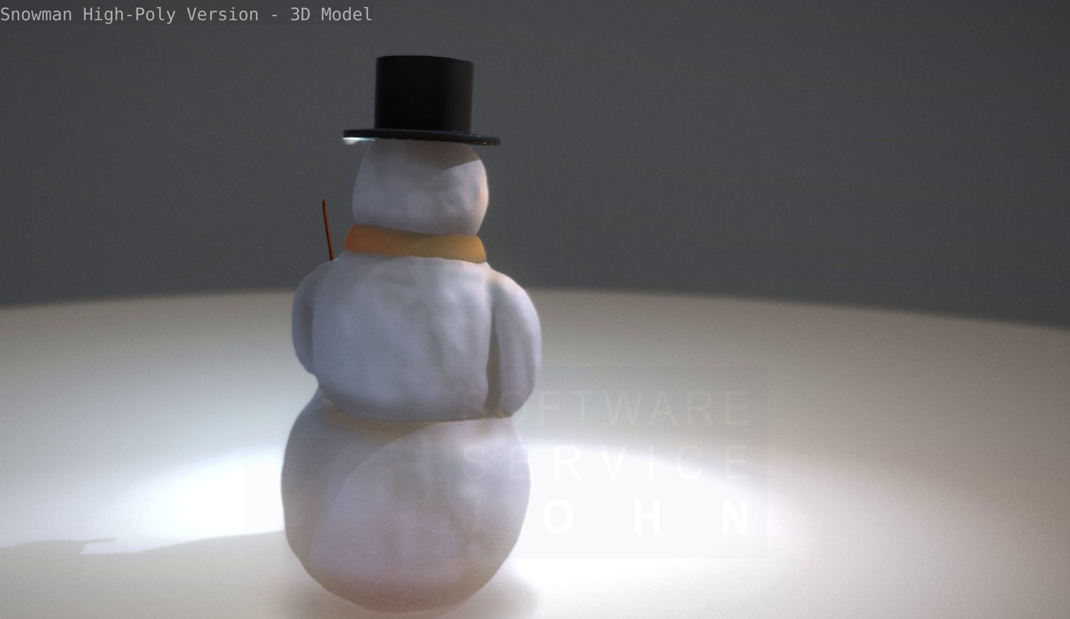 Snowman High-Poly-Version 3D model_45