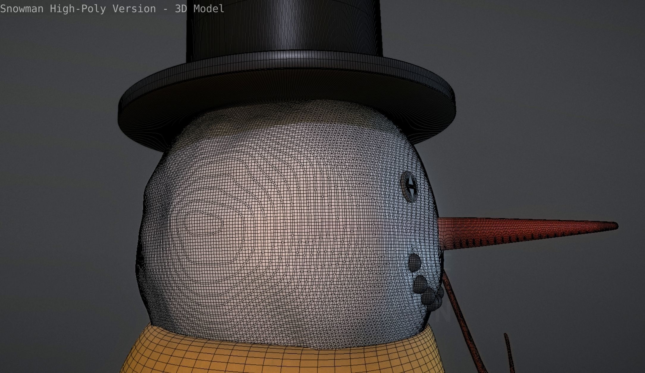 Snowman High-Poly-Version 3D model_46