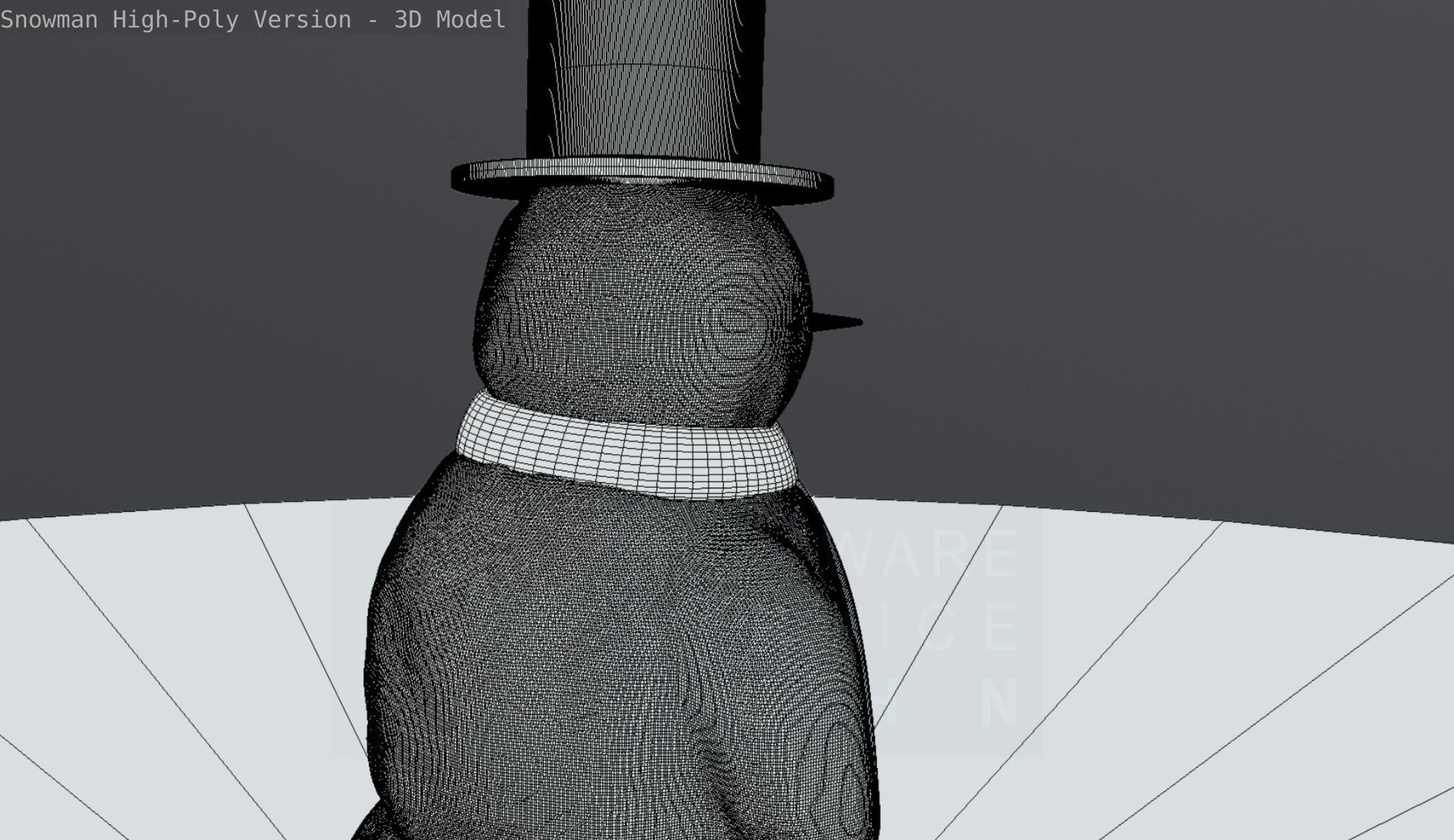 Snowman High-Poly-Version 3D model_12